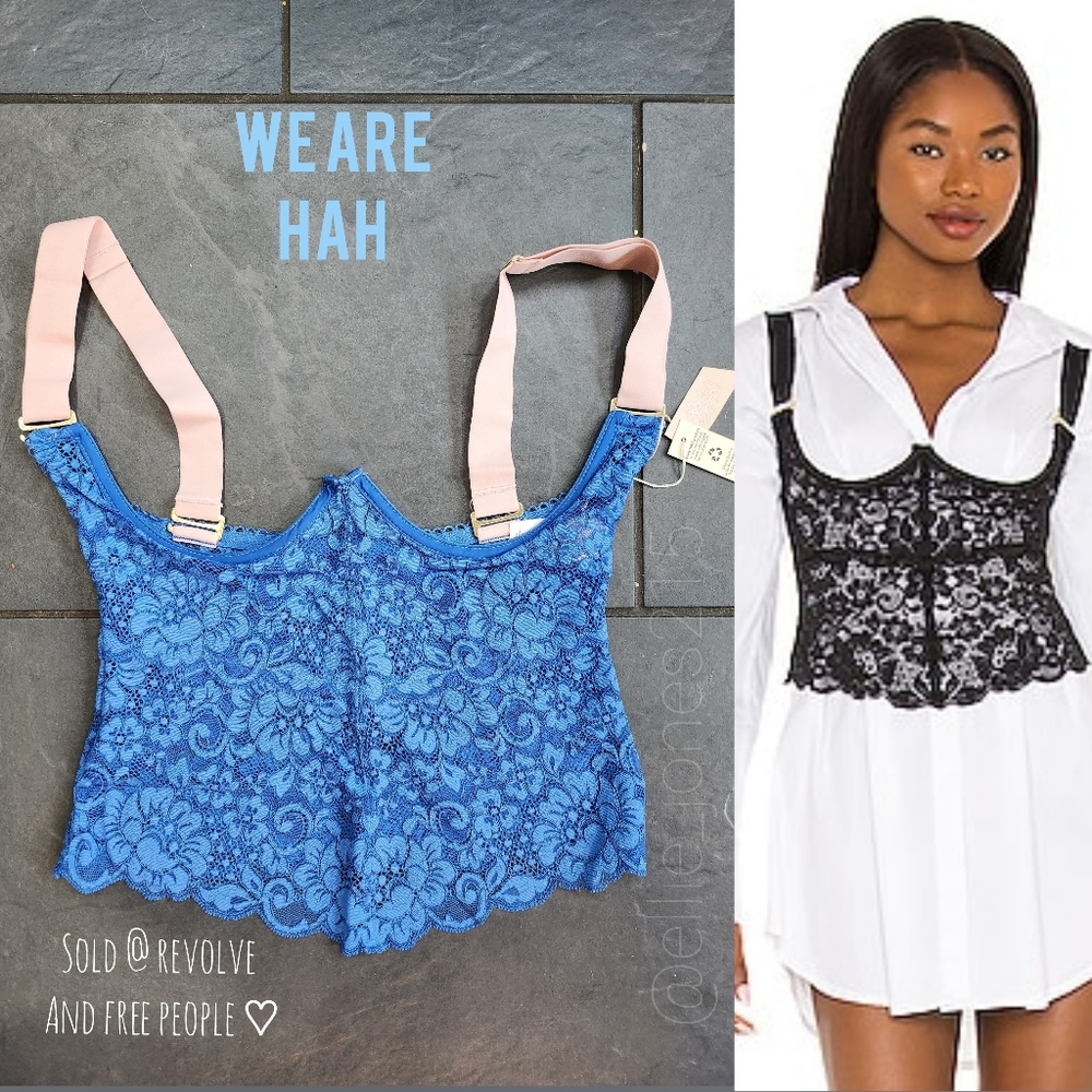 We Are HAH Free People Bust A Move Bustier - True Blue (s)